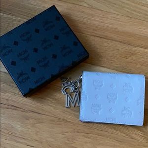 MCM Embossed Leather Bi-Fold Wallet